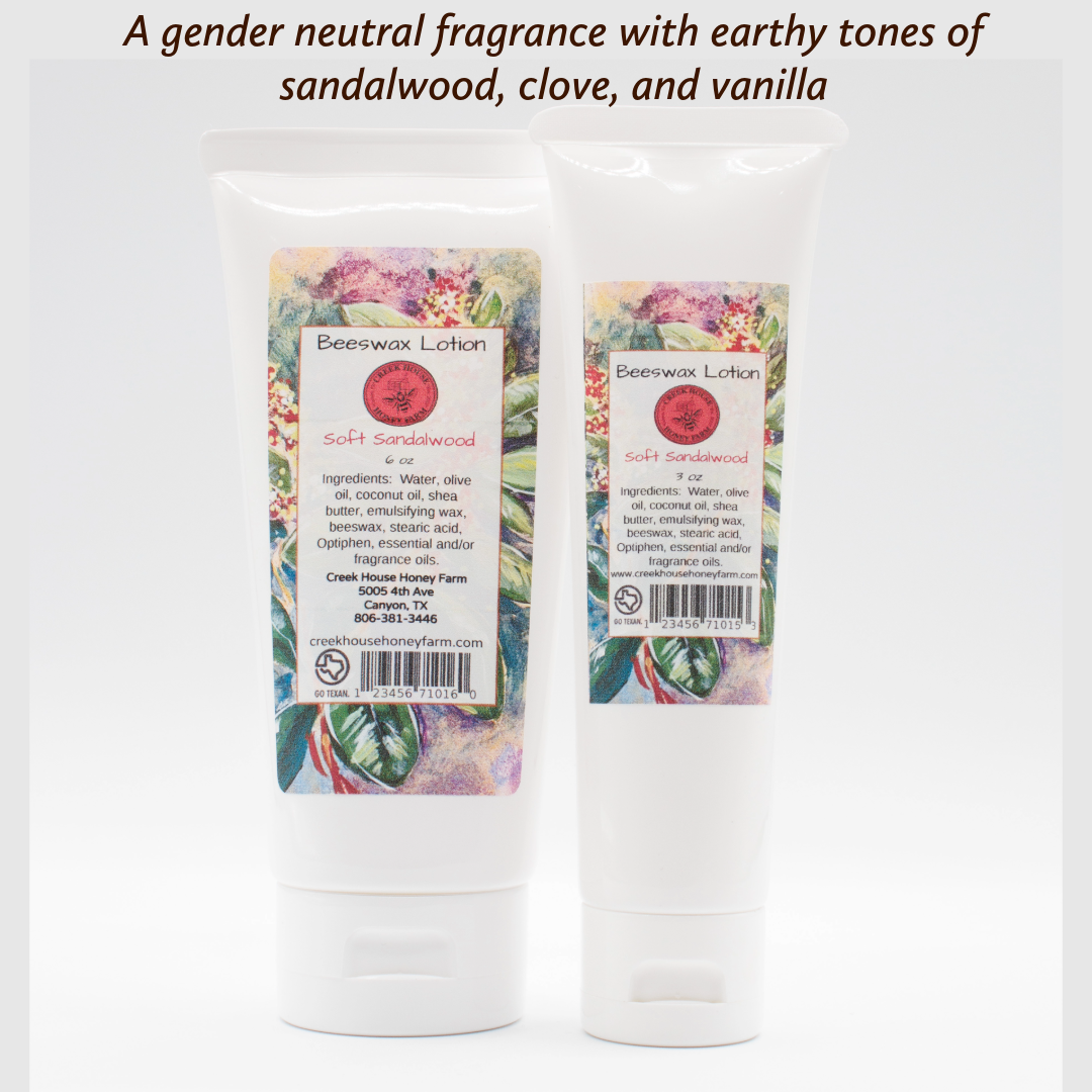 Creek House Honey Farm – Großhandel Hand- & Körperlotion – Alles natürliche Bienenwachs-Lotion | 3 oz Tube | 6 oz Tube9
