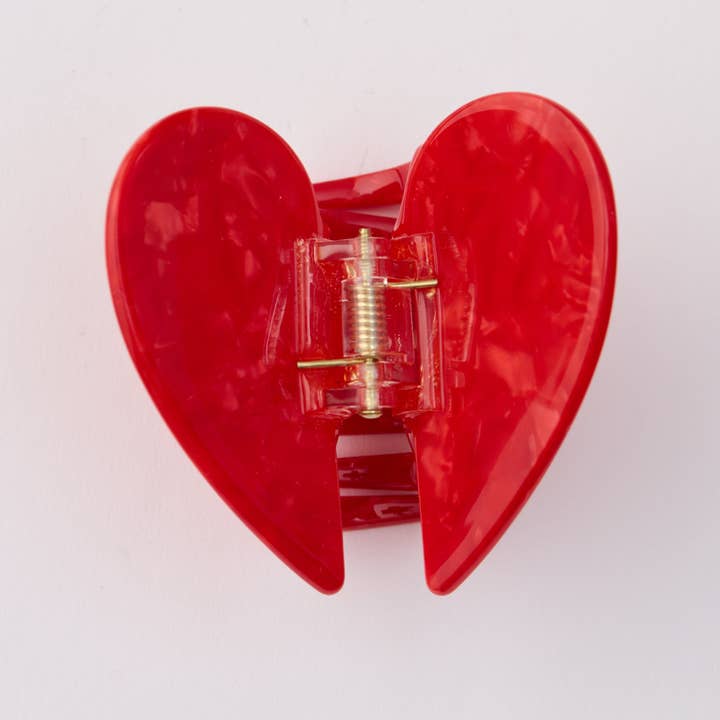 Heart Hair Clip - Red for wholesale by Martha Jean