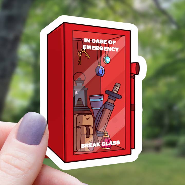 Mimic Gaming Co - Wholesale Sticker - Break Glass In Case of Adventure Sticker - 3"0