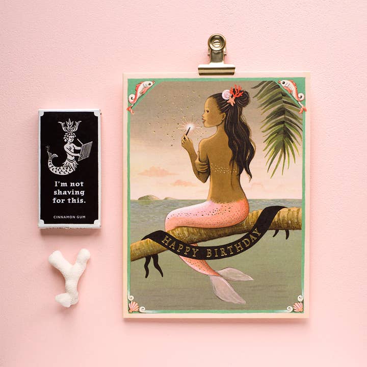 JooJoo Paper – postal de parabéns por atacado – Cartão de aniversário da sereia1