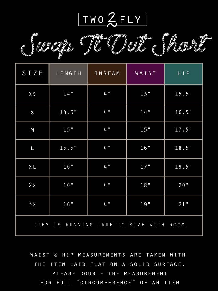 2 Fly Co - Wholesale Shorts - Women's - SWAP IT OUT *MIDNIGHT16