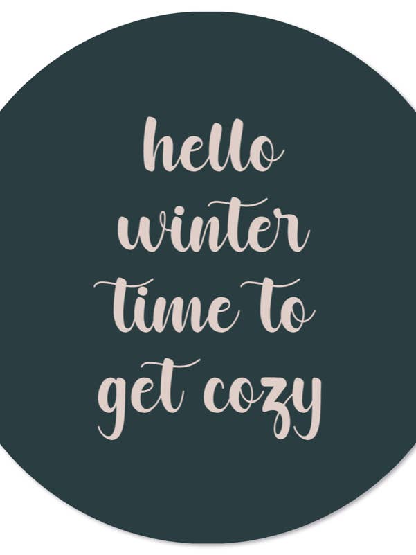 Muurcirkel Bonjour Vert d'hiver pour la vente par Label2X B.V.