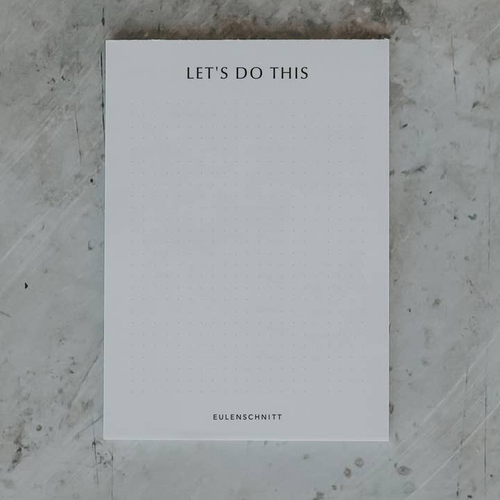 Block Let's do this (PU = 10 pcs) for wholesale by Eulenschnitt