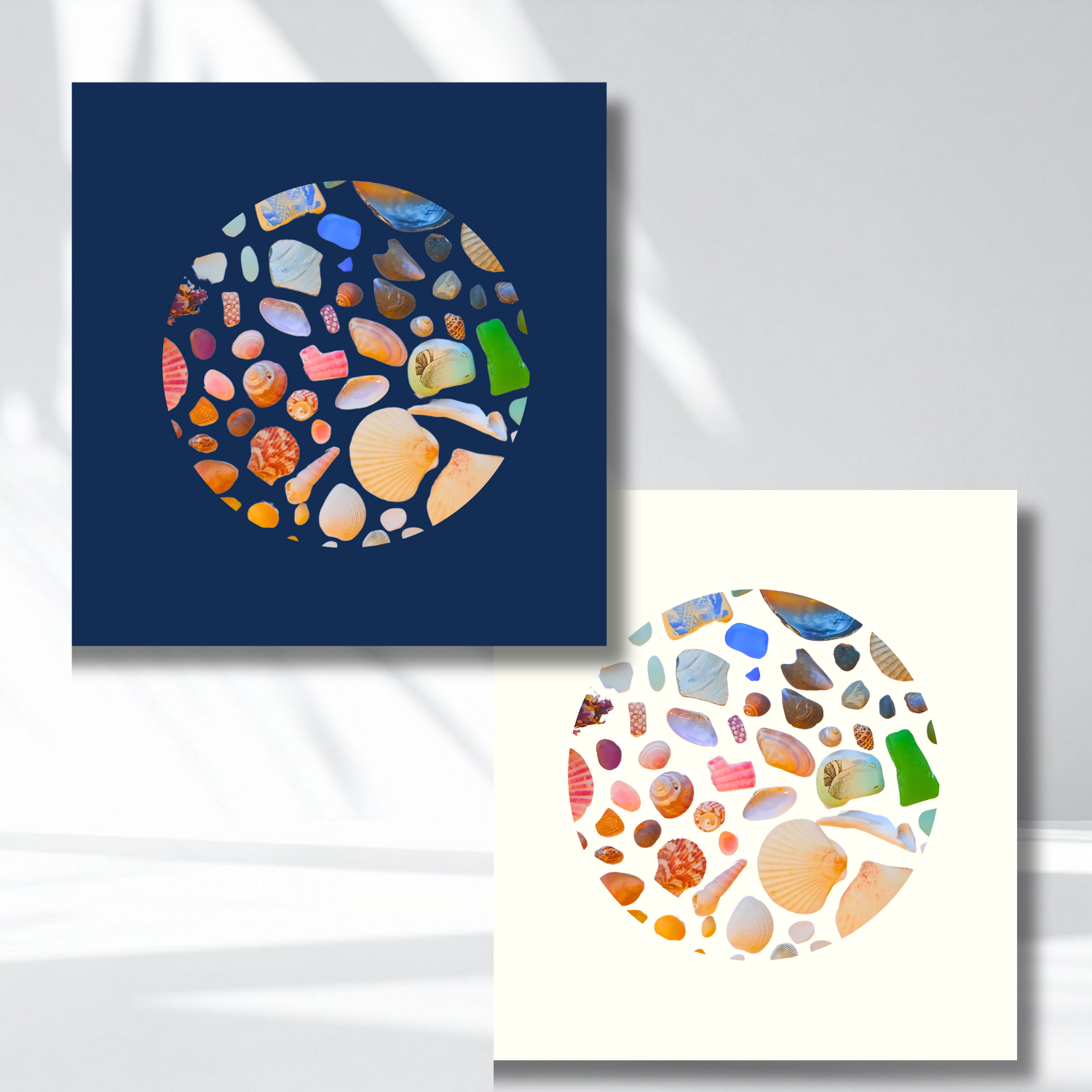 Waves & Wander - Wholesale Art Print - Shell Art Print - Coastal Colours - 10 x 10  1