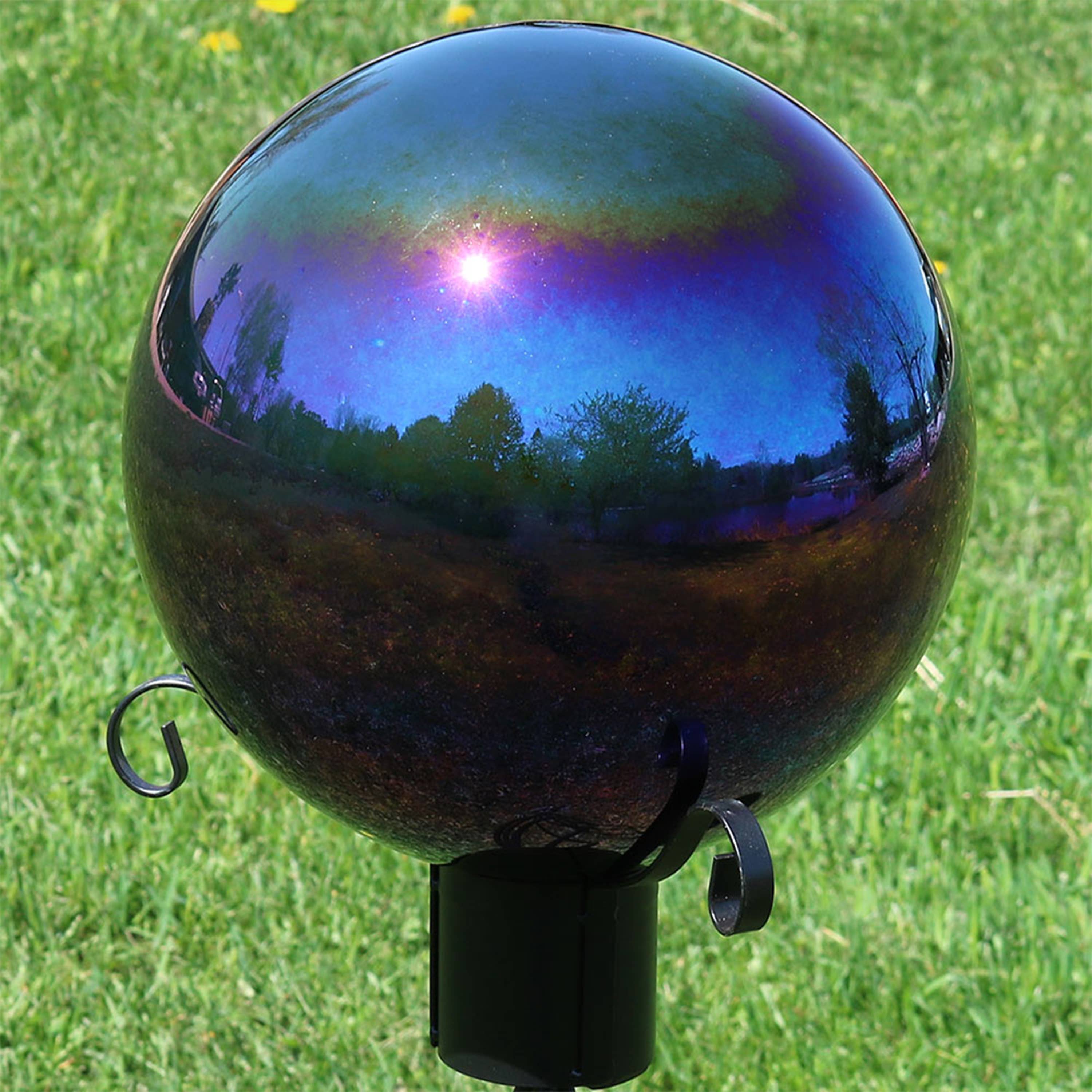 Sunnydaze Decor - Wholesale Outdoor Ornament/Decor - Mirrored Glass Gazing Globe - 10 in - Rainbow0