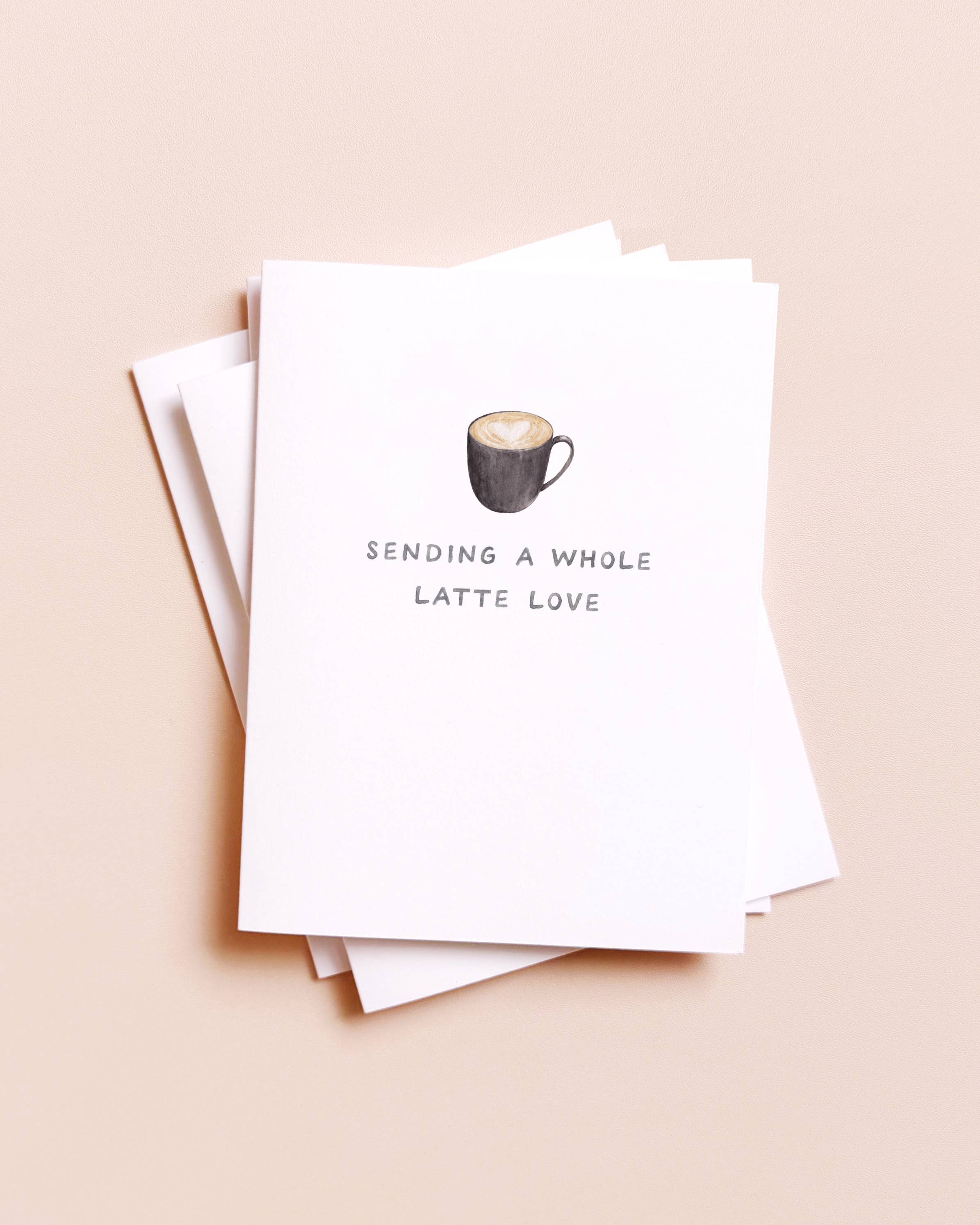 Amy Zhang - Wholesale Love Card - A Whole Latte — Coffee Love / Anniversary / Everyday Card
