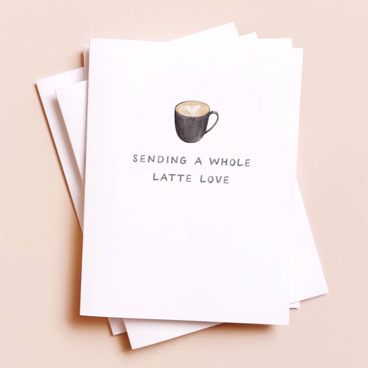 Amy Zhang - Wholesale Love Card - A Whole Latte — Coffee Love / Anniversary / Everyday Card0