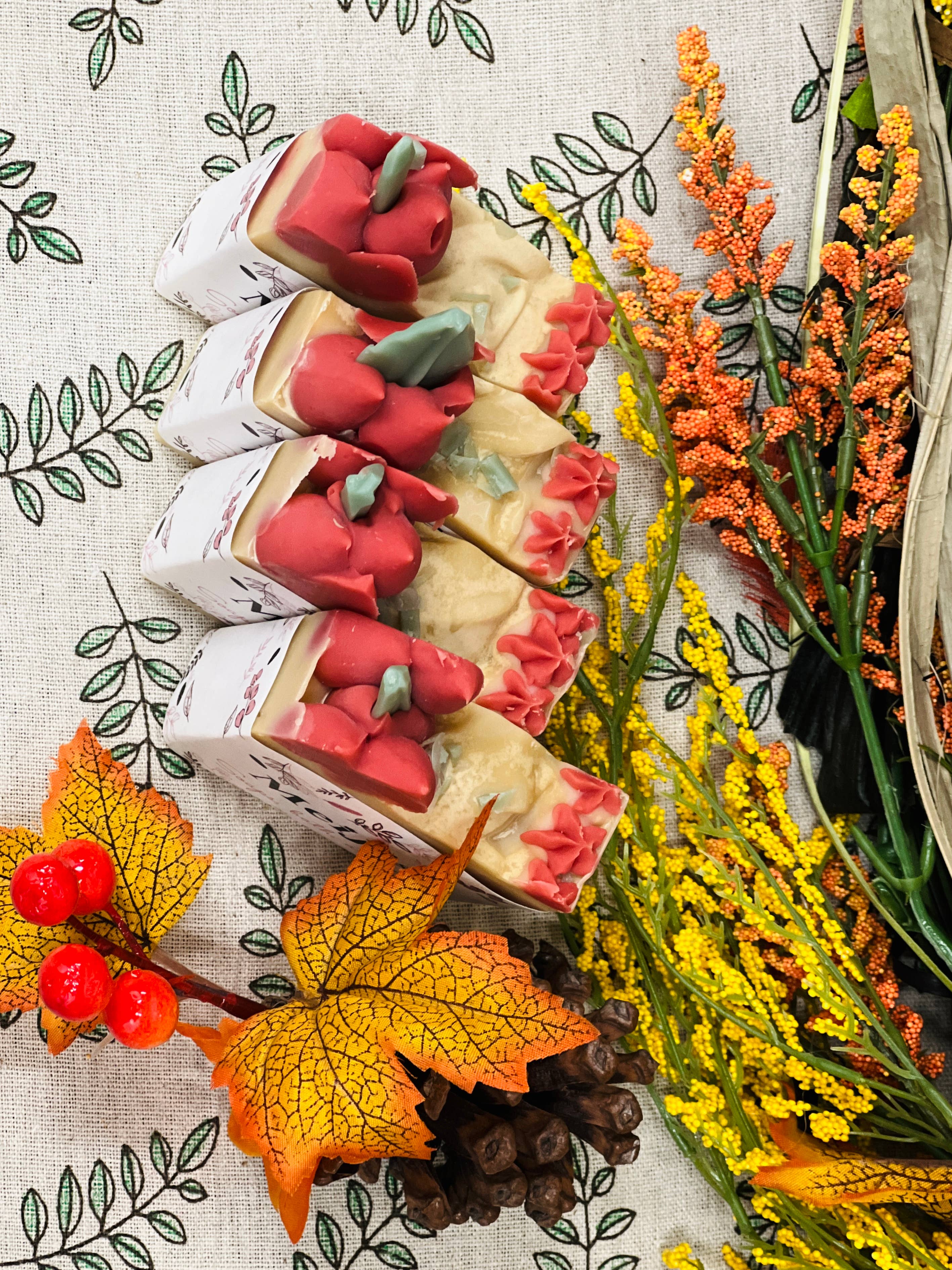 MeiJi & co. - Wholesale Bar Soap - Spiced Rum Cranberry Soap: A Festive Twist for Cozy Evenings1