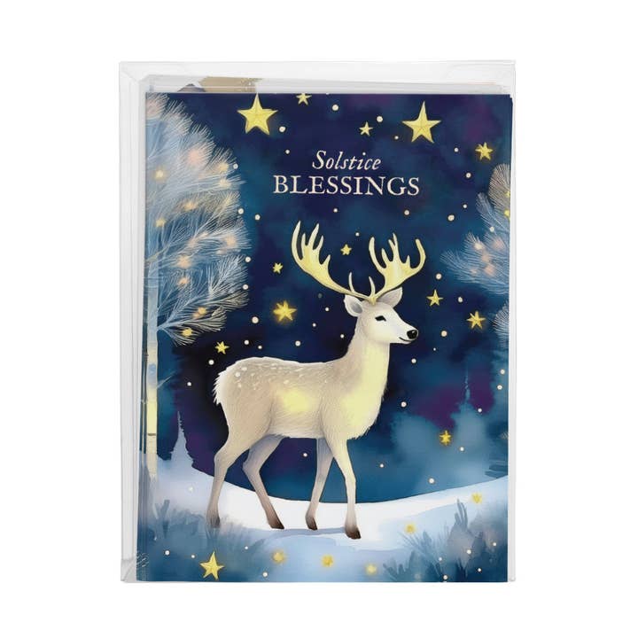 Deer Blessings Solstice SKU KT80643 for wholesale by Tree-Free Greetings