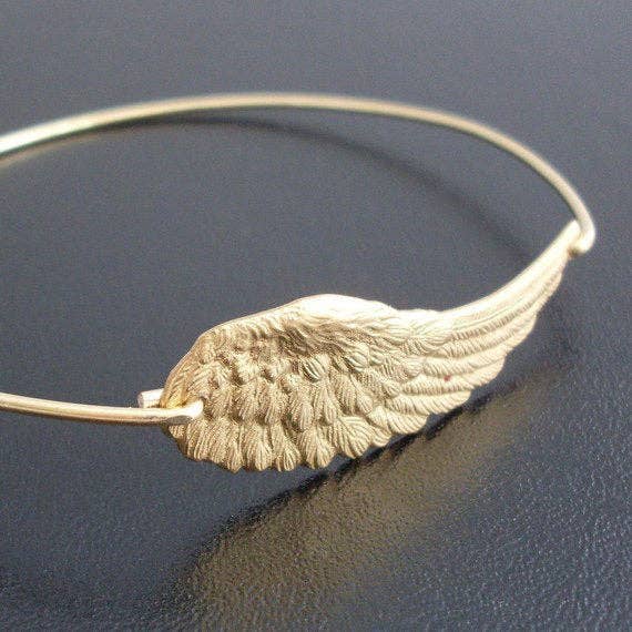 Frosted Willow - Wholesale Cuff Bracelet - Angel Wing Bangle Bracelet2