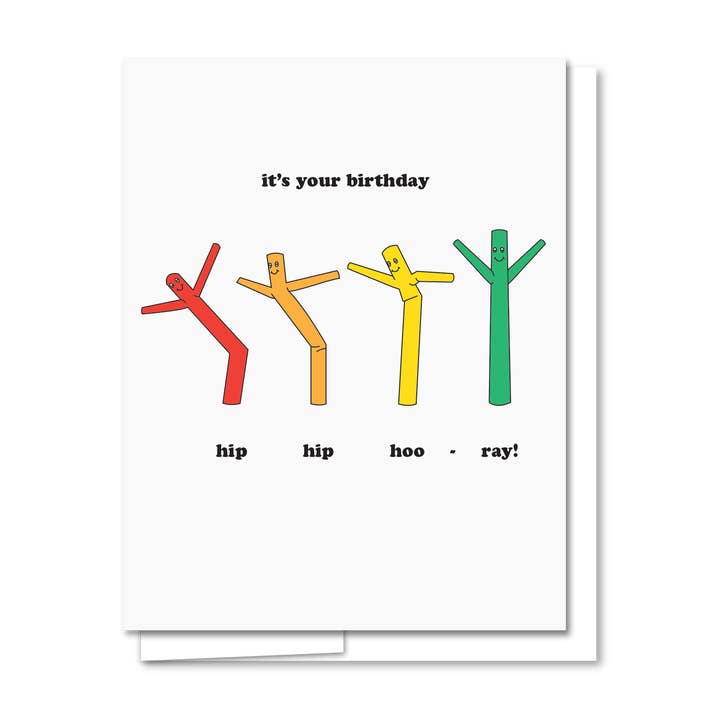Hip Hip Hooray Birthday - Letterpress Birthday Card for wholesale by Quick Brown Fox Letterpress