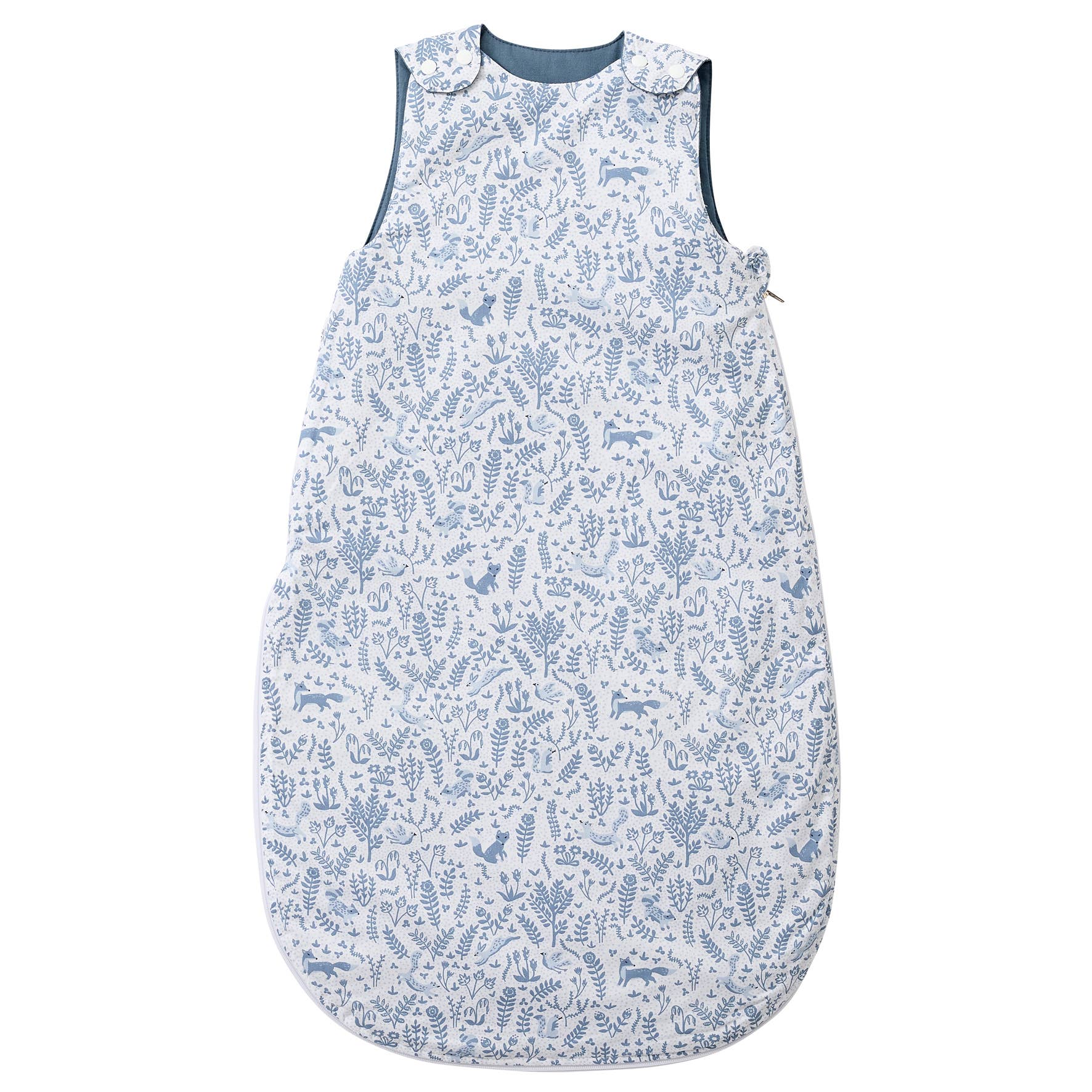 BB&amp;Co – wholesale Sleeping bag – Baby – Forest print cotton sleeping bag / blue stone3