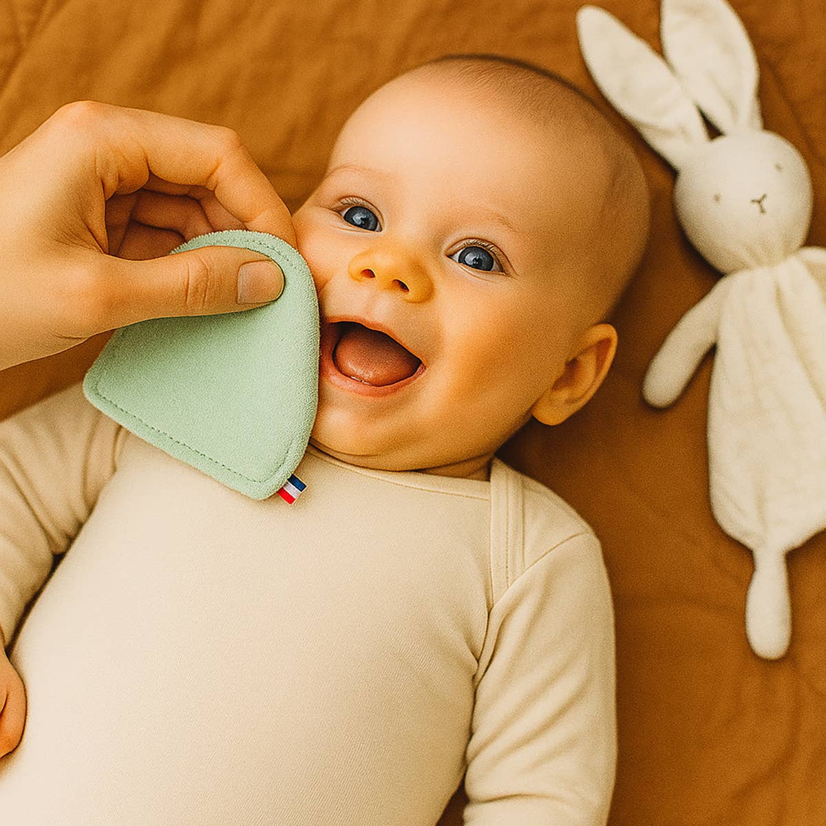 PAPATE - Wholesale Face & Body Wipes - Baby - Organic Cotton Washable Wipes - Green6