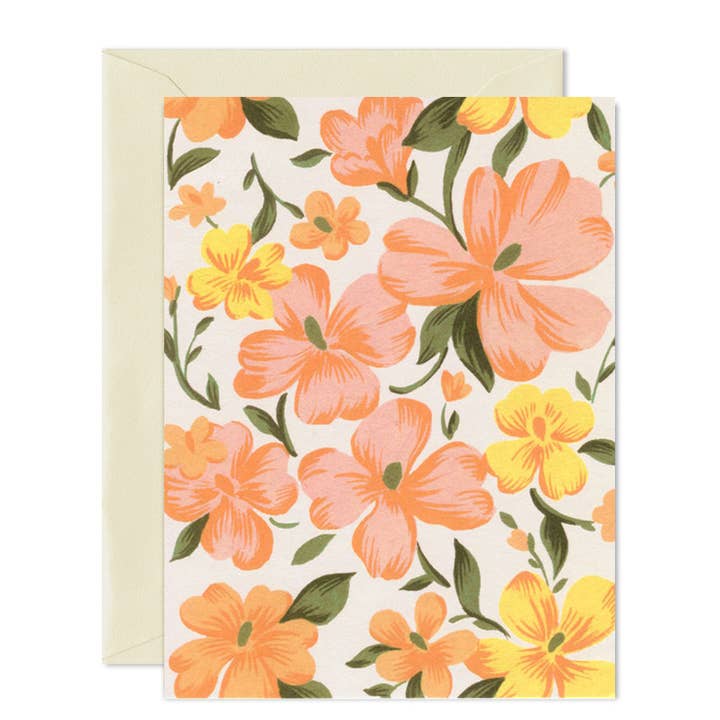 Honey Blossoms- Blank Greeting Card for wholesale by Emily Oot LLC