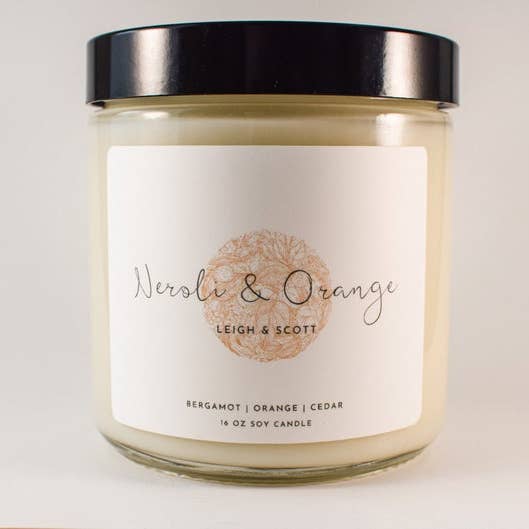 Leigh and Scott – wholesale Burkljus – Neroli & apelsin doftburk/fyllt ljus