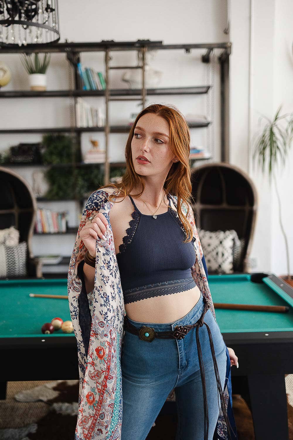 Leto Accessories - Wholesale Bralette - Women's - High Neck Crochet Lace Trim Bralette 😇10