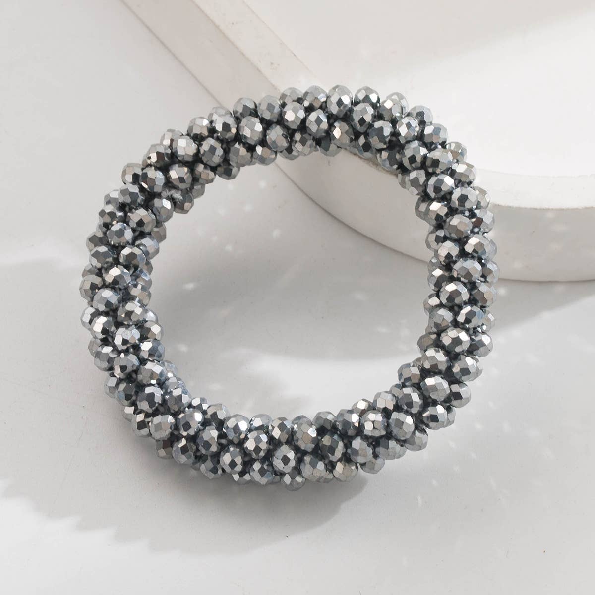 ACCITY - Wholesale Hair Tie - Dopamine Crystal Beaded Hair Tie Bracelet_CWAJE059067