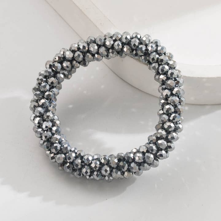 ACCITY - Wholesale Hair Tie - Dopamine Crystal Beaded Hair Tie Bracelet_CWAJE059067