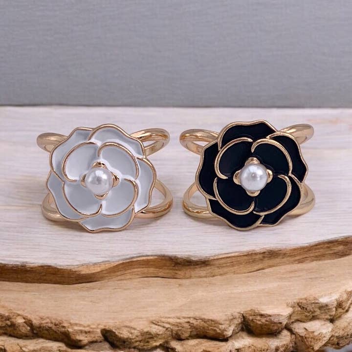 BYREN | ÉLINE L'ATELIER - Wholesale Scarf Clip - Women's - Flower-shaped scarf ring BF041