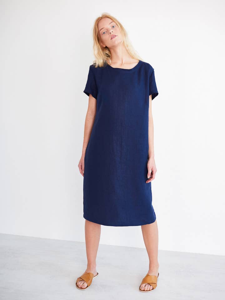 Ava Linen Tee Dress for wholesale by Love and Confuse