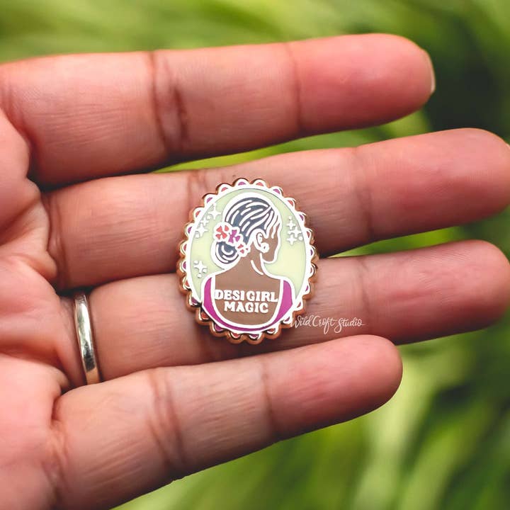 Wild Croft Studio - Wholesale Lapel Pin/Button - Desi Girl Magic Hard Enamel Pin4
