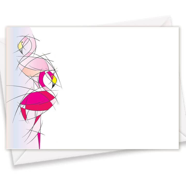 Two Flamingoes Notecards for wholesale by Namoh