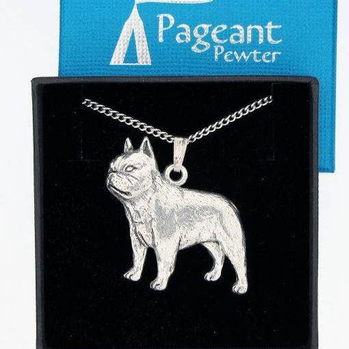 French Bulldog Pewter Pendant for wholesale by Pageant Pewter