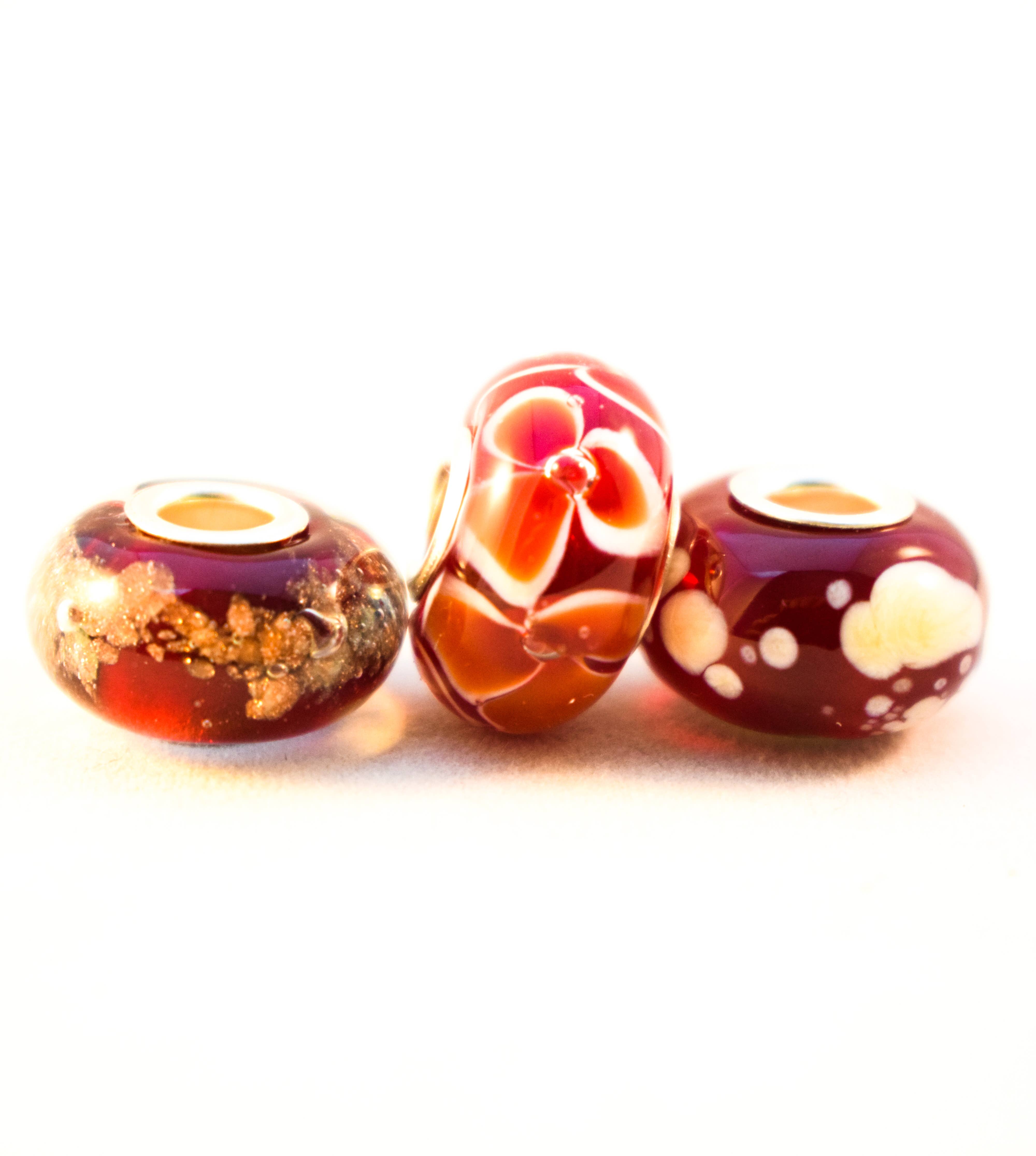 Miriam Fasolato - Wholesale Jewelry Set - 3 charms bracelet set in Murano glass and 925 sterling silver4