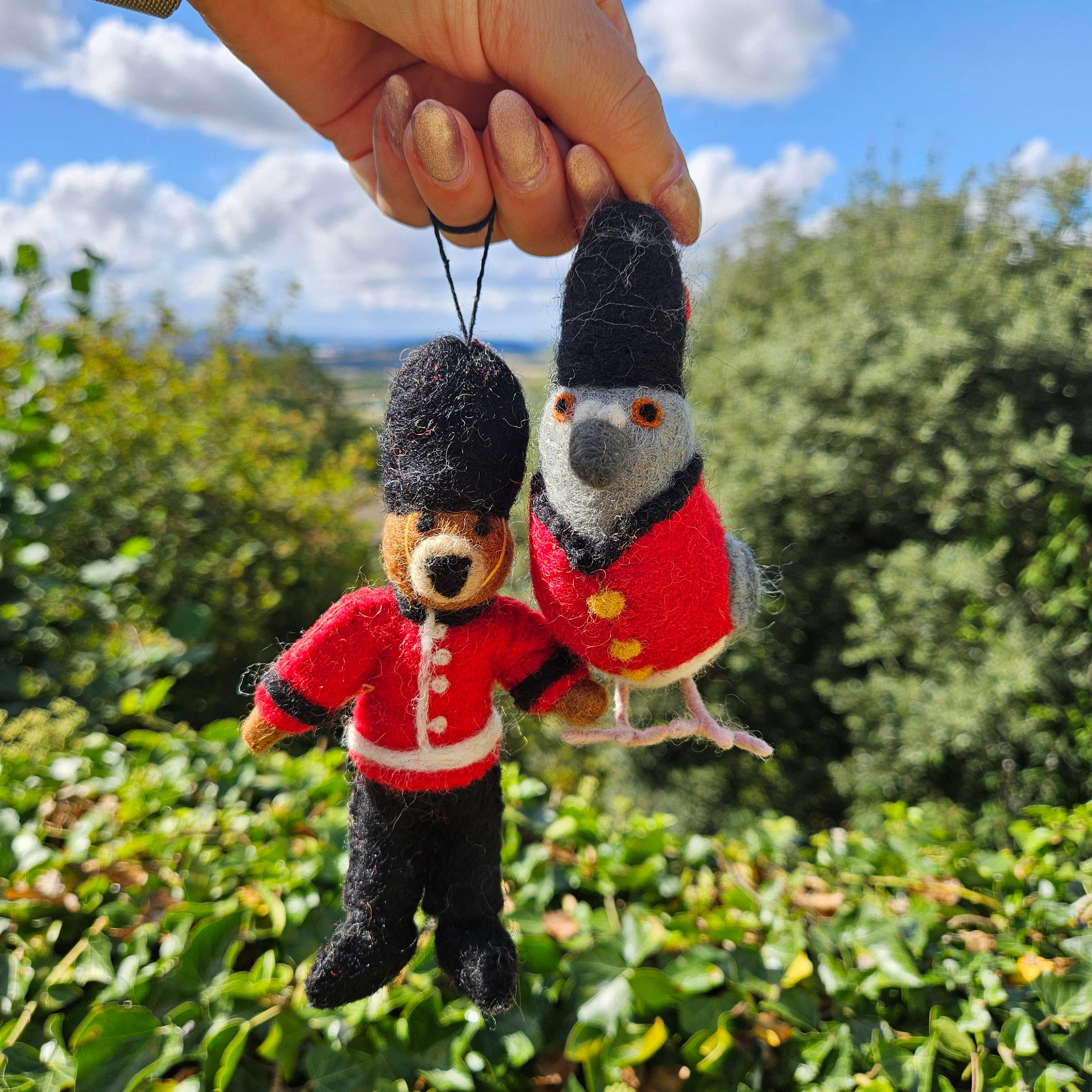 Felt So Good - Wholesale Ornament - Handmade Felt Beefeater Bear London Decoration3