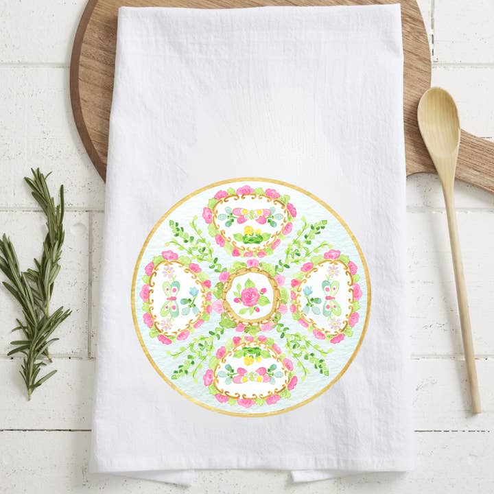 Torchon Rose Medallion pour la vente par The Luna T Company