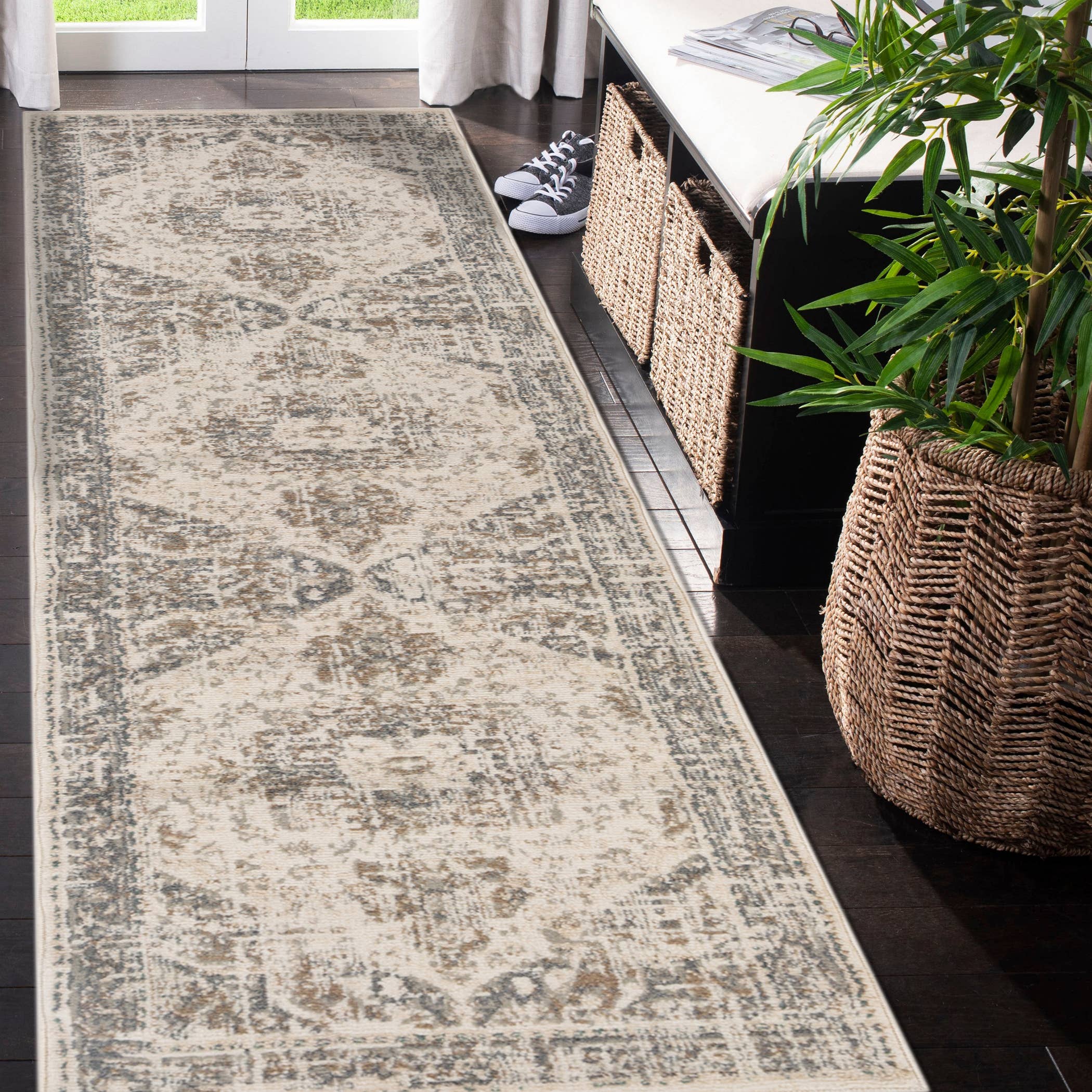 Amer Rugs – wholesale Area rug – Alpine Hashlei Light Beige Medallion Area Rug1