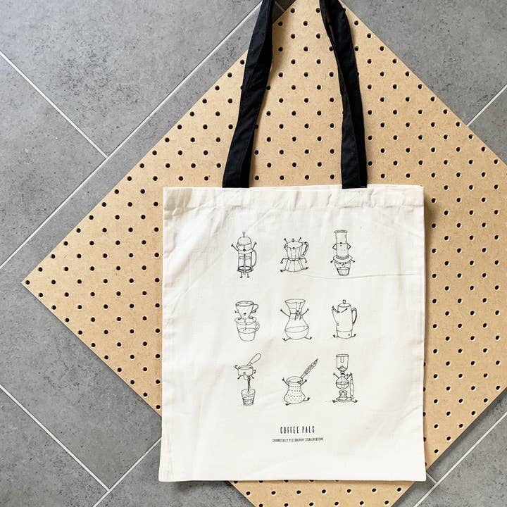 Coffee Pals Tote Bag for wholesale by ItsBalderston