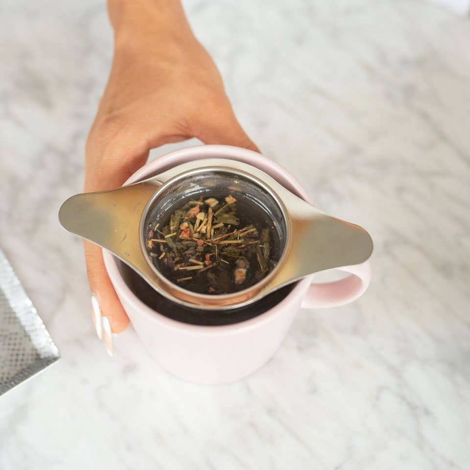 Rich & Pour - Vente Passoires à thé/infuseurs - Infuseur à thé en acier inoxydable avec panier à mailles pour feuilles de thé en vrac10