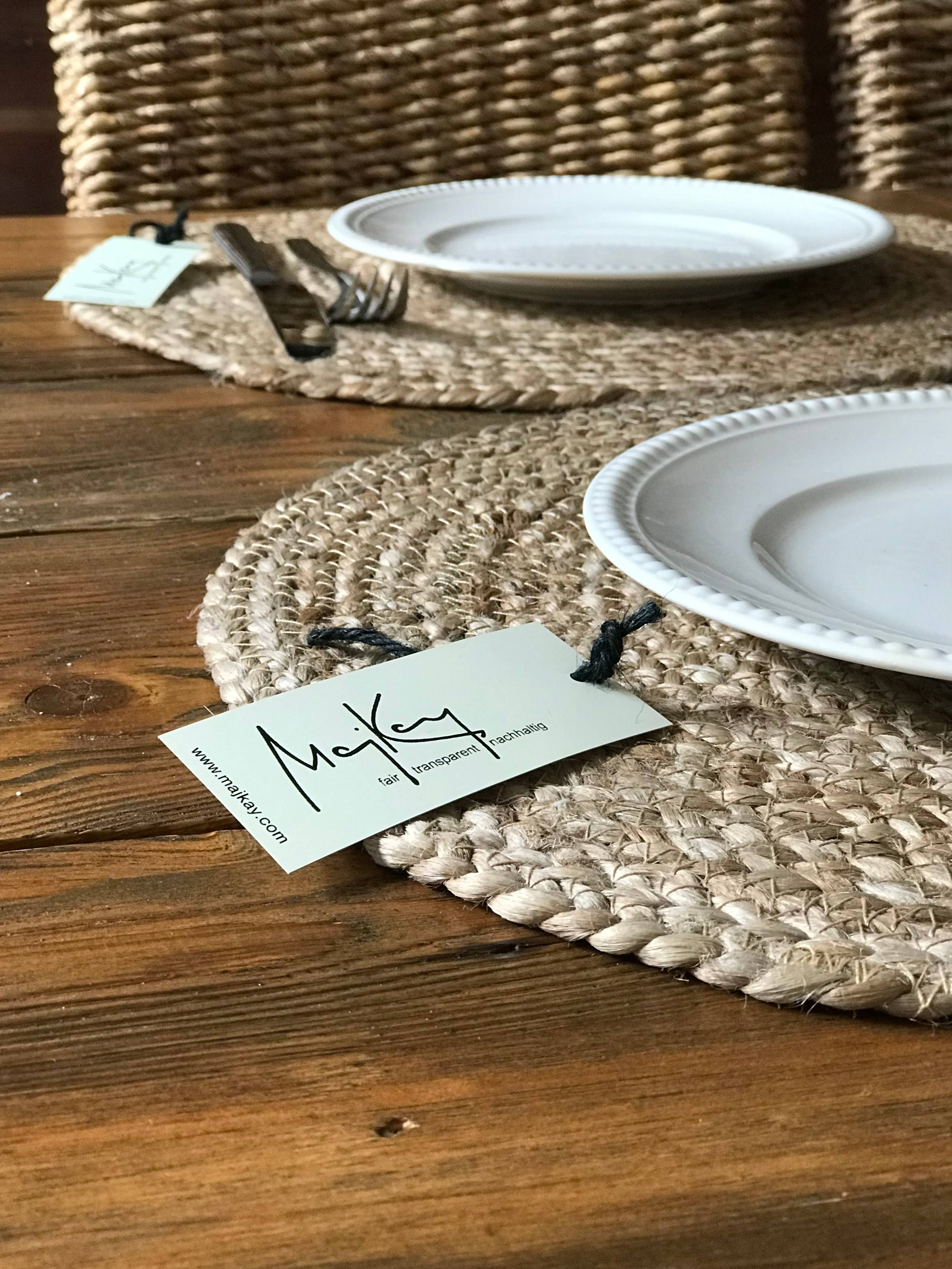 MajKay – Großhandel Platzdeckchen – Tischset aus Jute | natur2