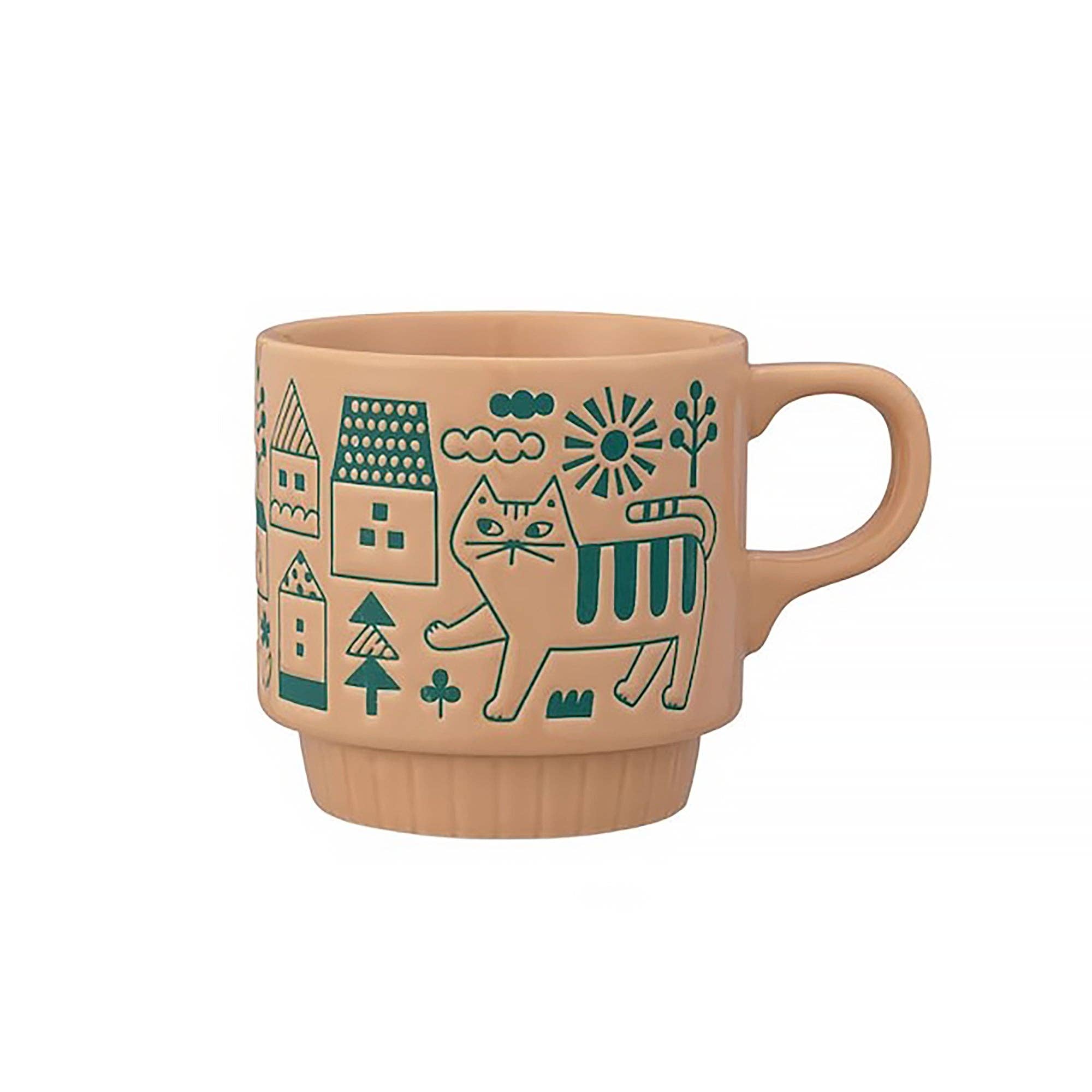 MinoCraft - Vendita all'ingrosso Tazza - Tazza Decole in ceramica con motivi di gatti in passeggiata2