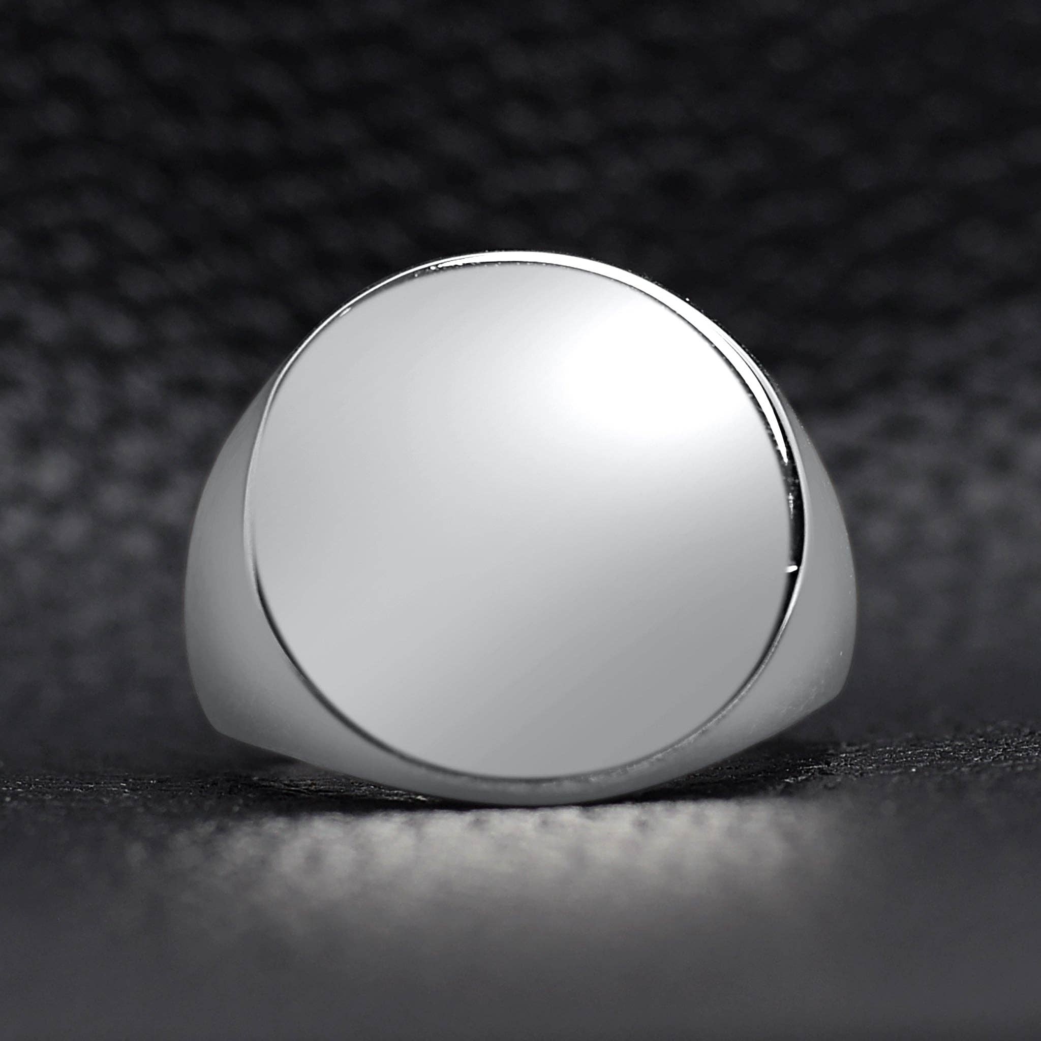 WJW - Wholesale Signet Ring - Stainless Steel Blank Engravable Men's Signet Ring6