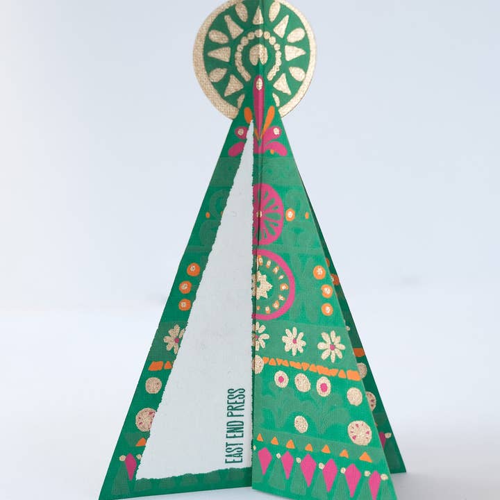 East End Press - Wholesale Christmas card - Patterned Tree Greeting Card8