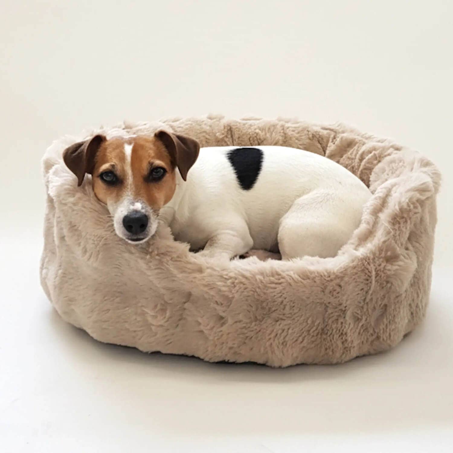 DOGS in the CITY® - Wholesale Pet Bed - Dog - Dog basket Nomi faux fur gravel2