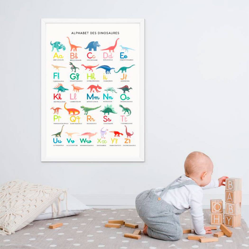 Babybird - Wholesale Poster - ABC-boek, dinosaurusposter kinderkamer, A3 - Set van 51
