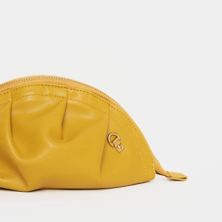 Yunyinrose - Wholesale Top Handle Bag - Women's - Gyoza bag mustard mini cowhide5