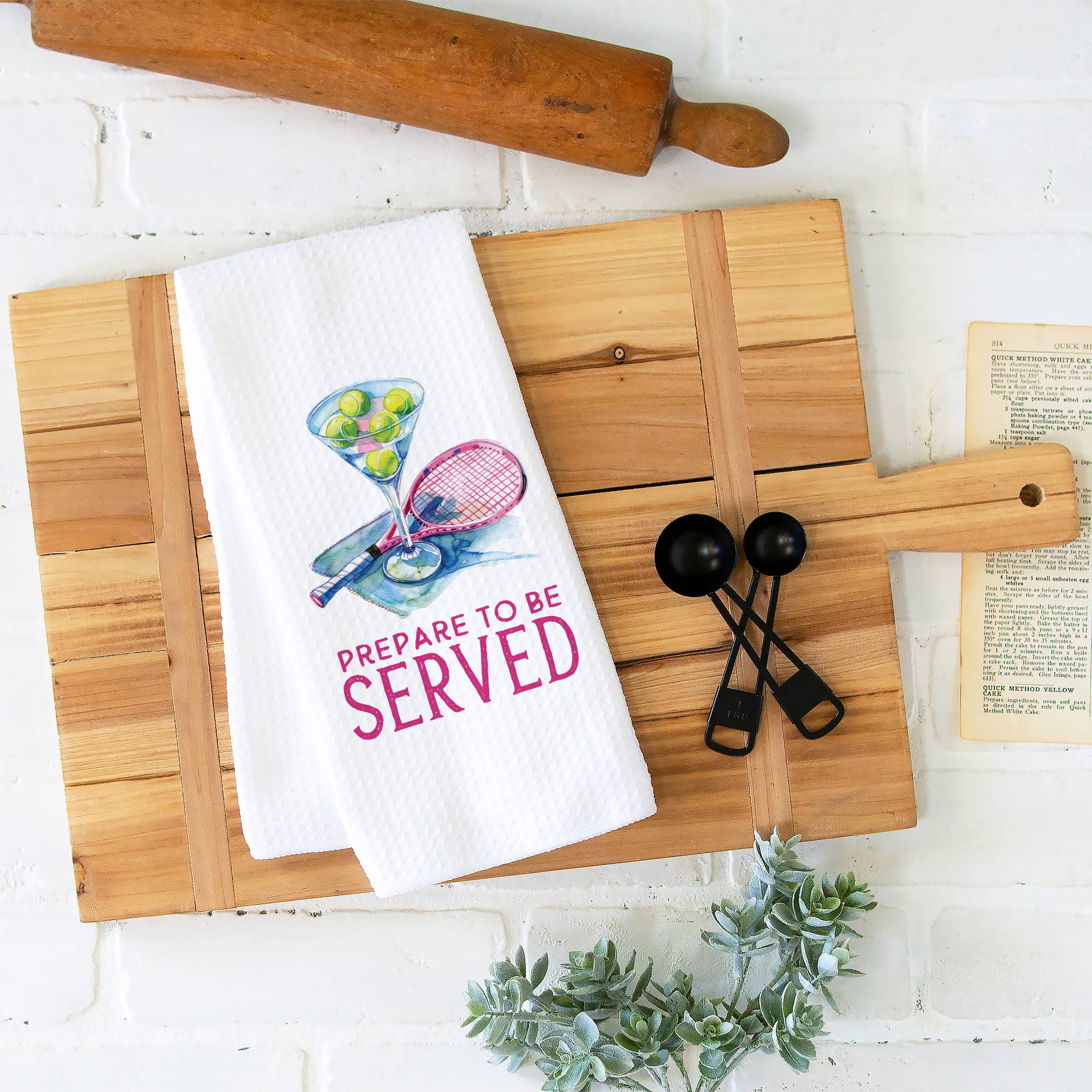 Canary Road - Wholesale Tea Towel - Prepare to Be Served Tennis Towel, Tennis Kitchen Decor1