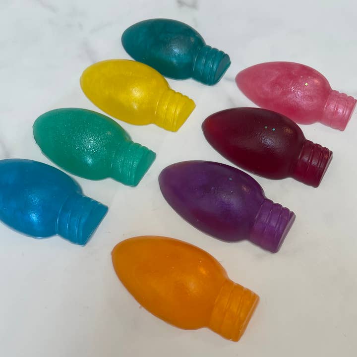 Lumières de Noël - Set de 8 savons MINI pour la vente par Life Makes Scents Soap Shop