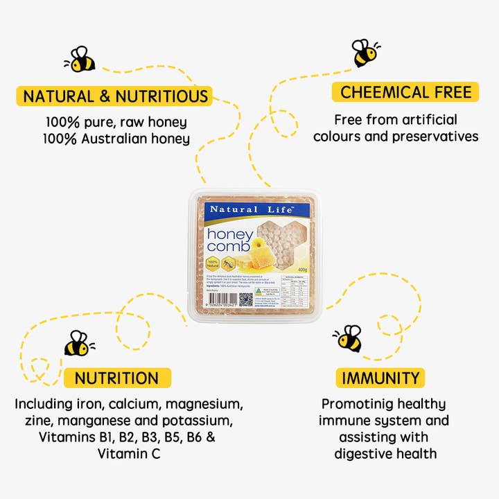 Natural Life – wholesale Honung – Natural Life™ Honeycomb 400g