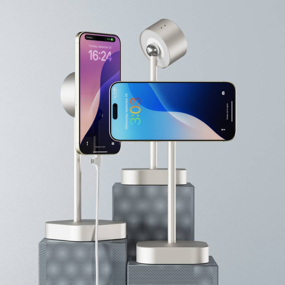 Xoopar Europe – wholesale Accent-/skrivbordslampa – 💡 MOJIU - Röststyrd lampa med mobilhållare och stämningsljus 💡3