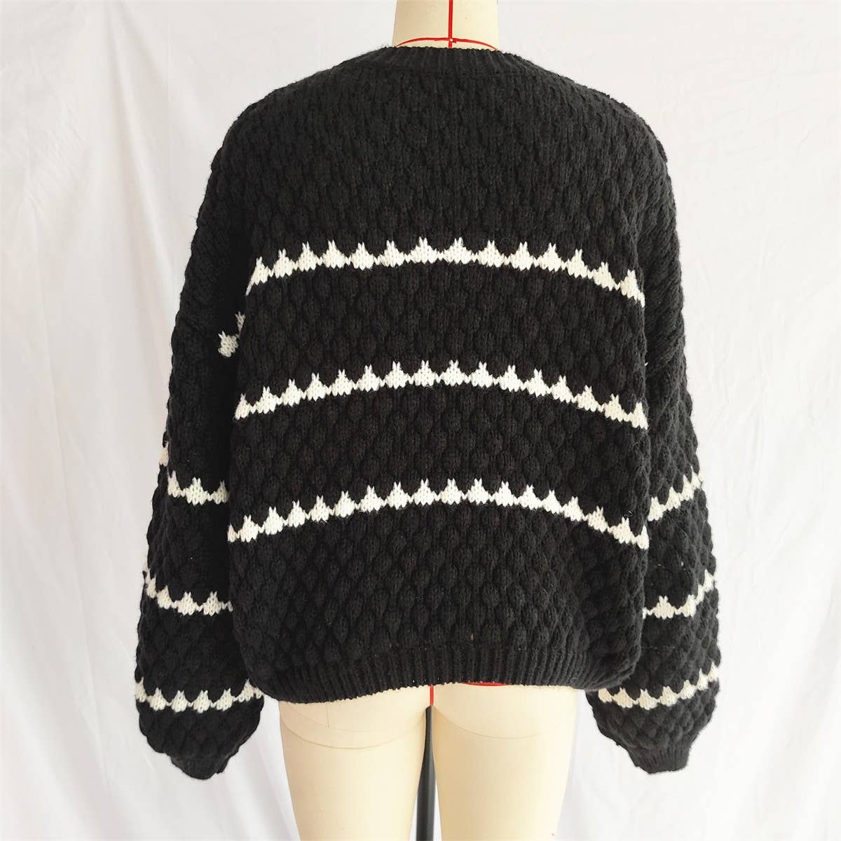 Hope & Sunshine - Wholesale Knit Sweater - Women's - Knit Striped Sweater11