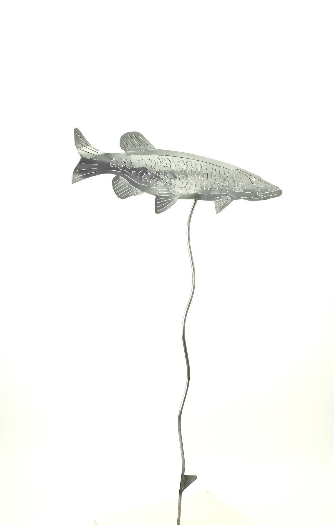 Designs by Dieter, LLC - Wholesale Garden/Lawn Stake - Musky Fish Garden Stake Right1