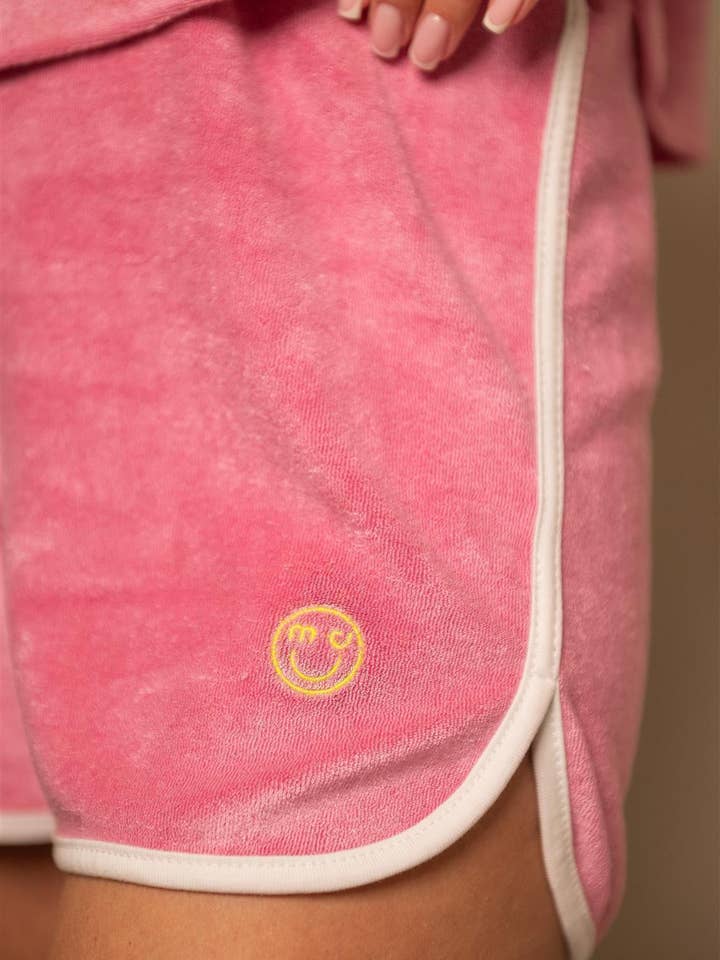 Calções curtos de felpa rosa por atacado de My Day My Dream