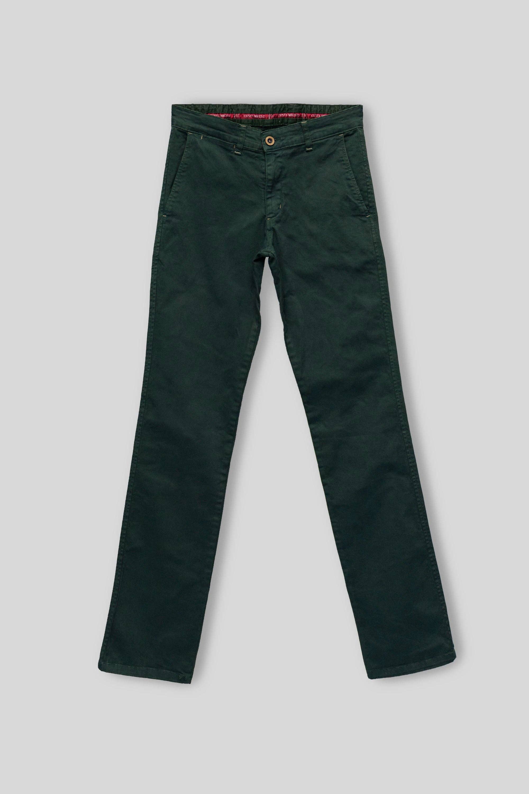 Custi Mikelo: Men's Clothing & Christmas Gifts - Wholesale Pants - Men's - Bottle Green Stretch Chino Pants | Jesulín4