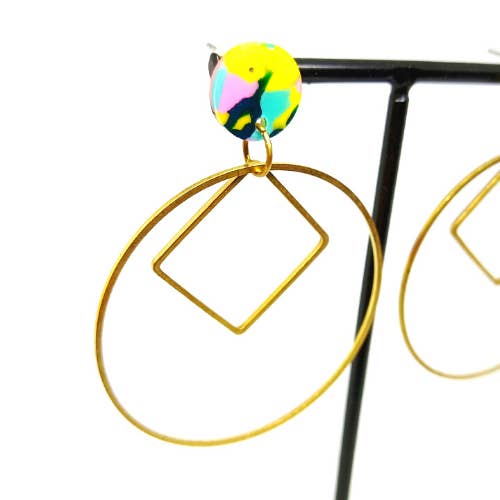 Brincos de argola Miss Camille “Amy” por atacado de miss camille