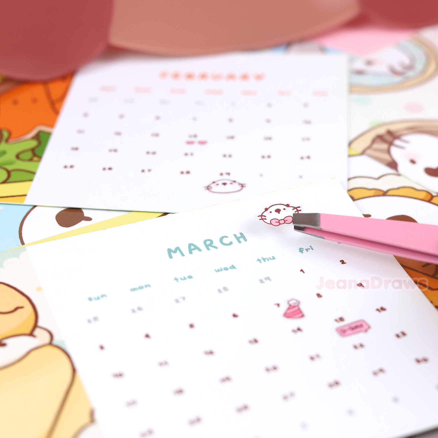 JeanaDraws - Wholesale Calendar - 2024 Lakko Acrylic Calendar9